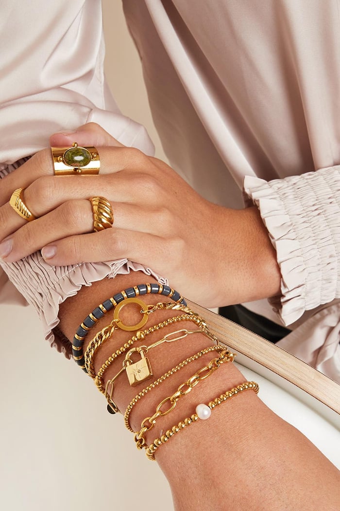 Armband Lemming Small Goud kleur Stainless Steel h5Afbeelding3