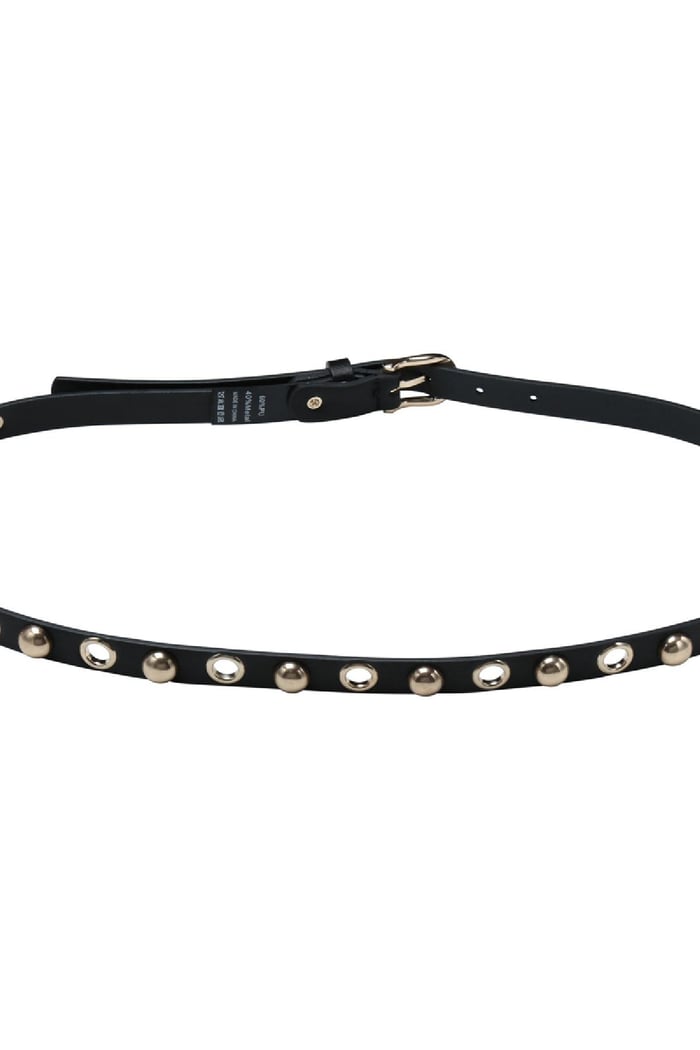 Belt Eyelet Stud Black PU Picture2
