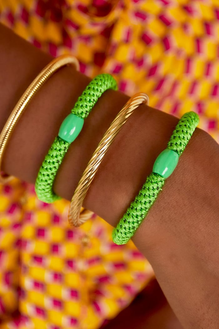 Lot de 5 bracelets élastiques à cheveux Noir Polyester Image2