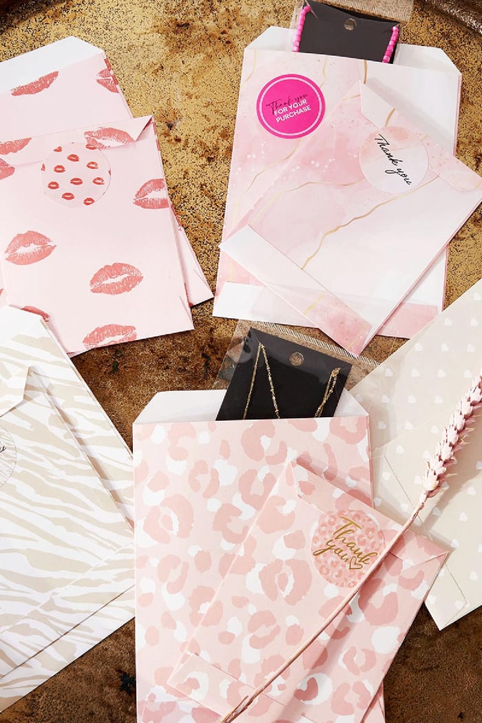 Stickers Thank you pink Rose Paper Picture3