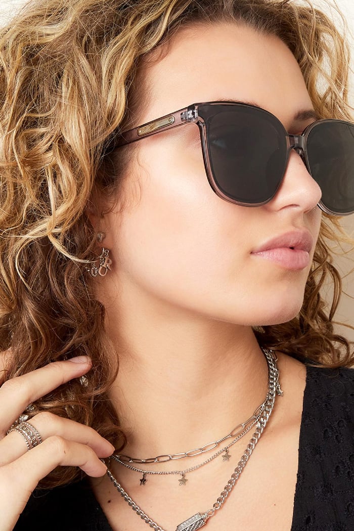 Sonnenbrille Smooth Dark Grey Dunkelgrau Kunststoff One size h5Bild3