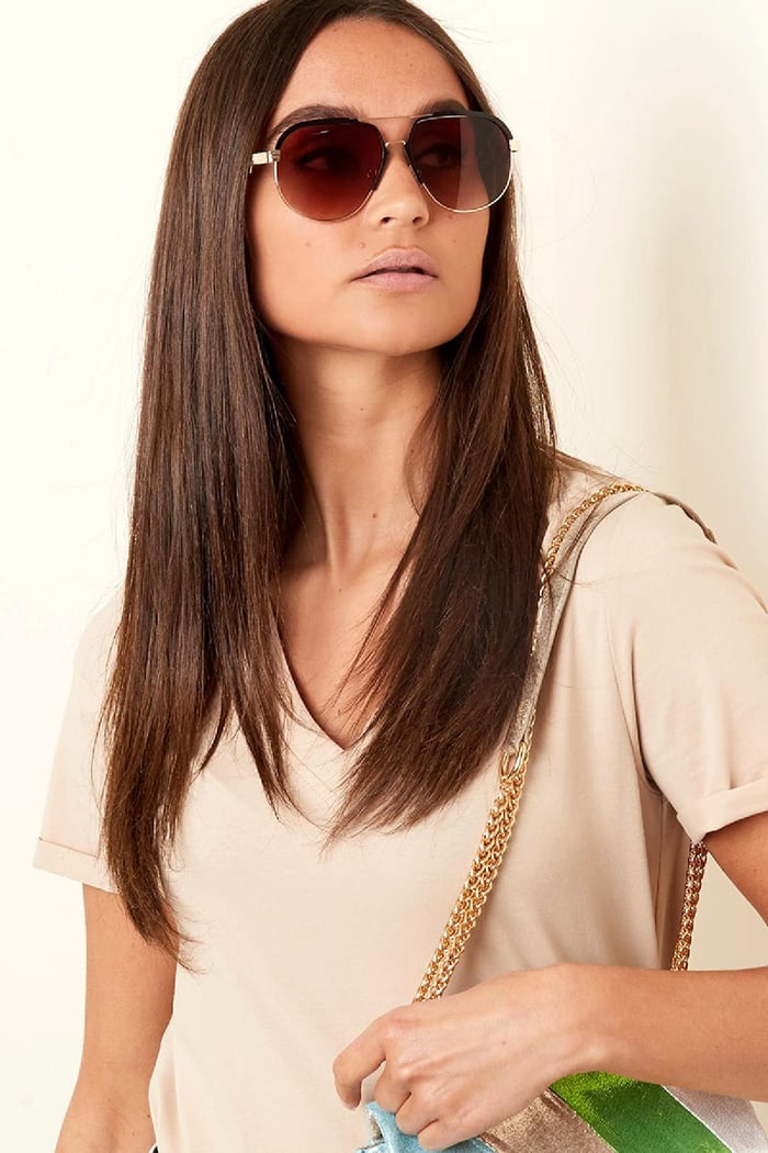 Gafas de sol piloto Marrón Metal One size h5Imagen4