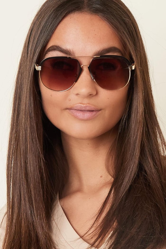 Gafas de sol piloto Marrón Metal One size h5Imagen5