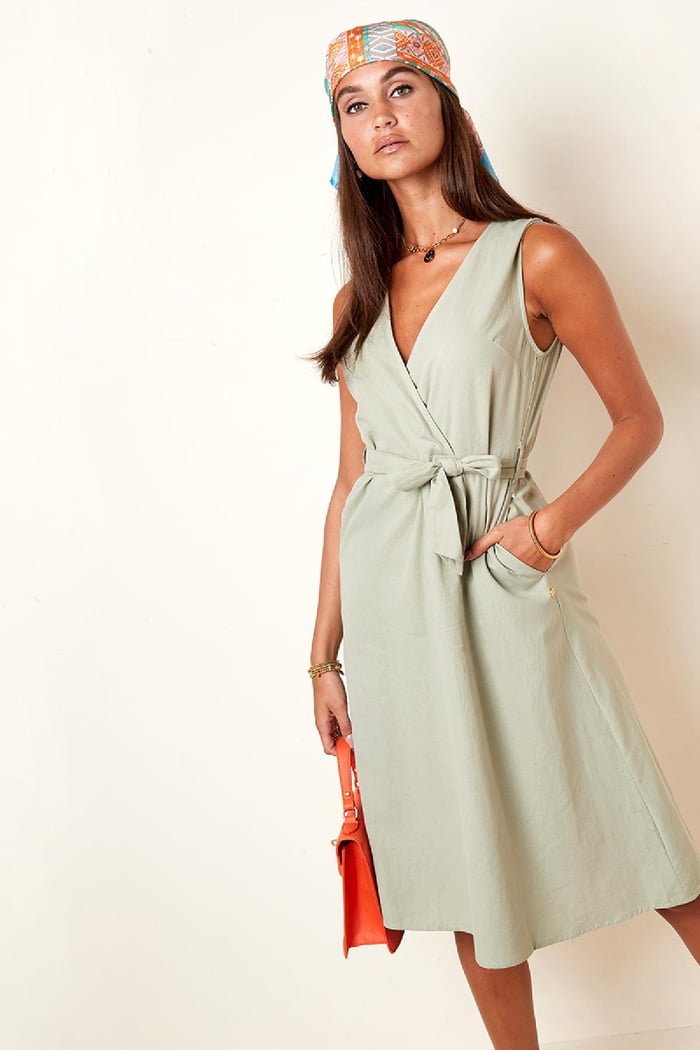 Baumwollkleid mit Taschen Offwhite S h5Bild5