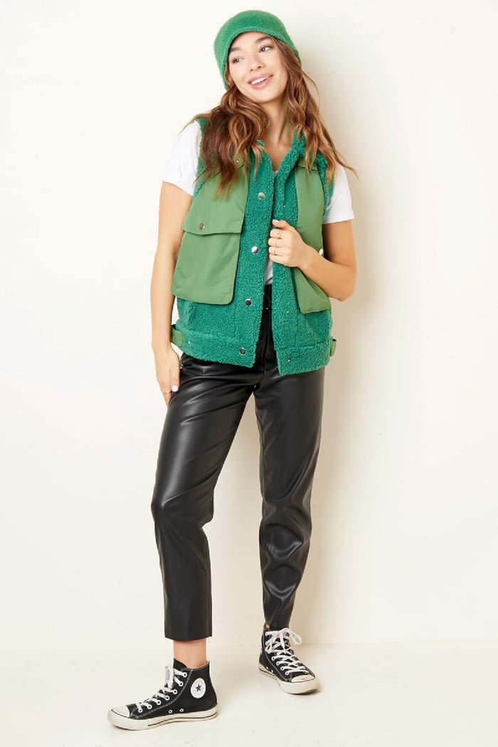 Body warmer en peluche Vert S Image3