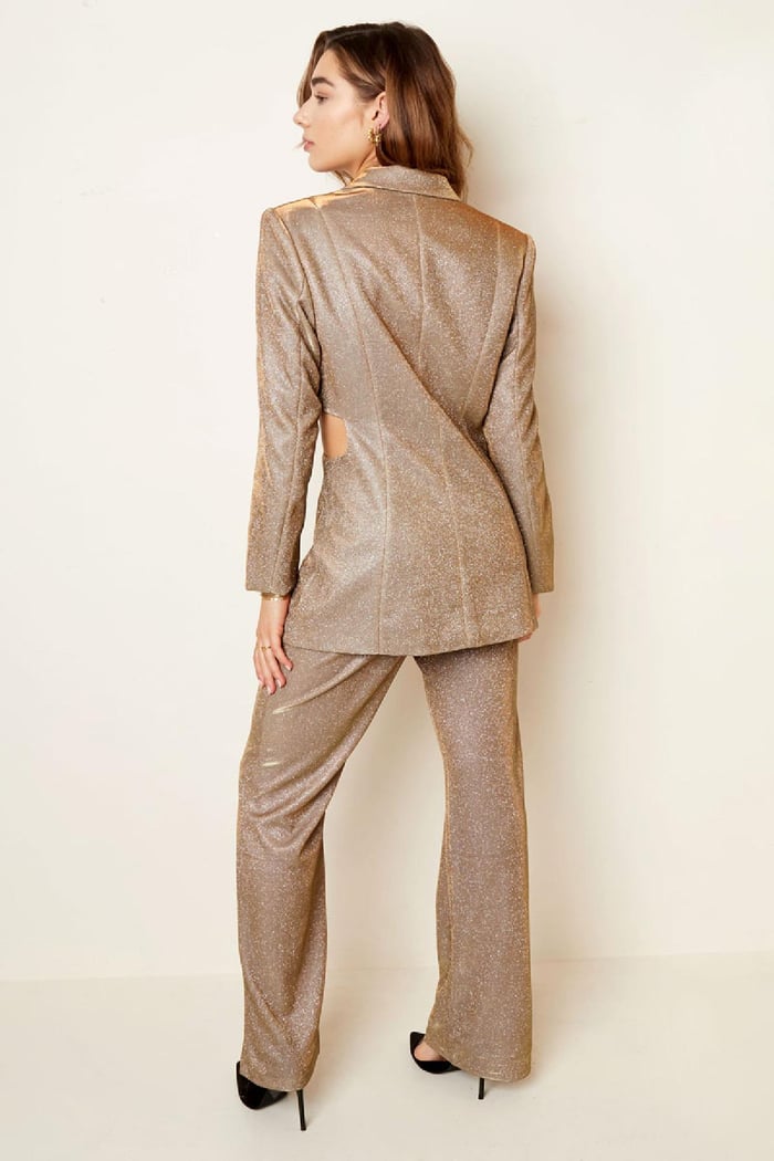 Blazer cut out - Holiday essentials Goud kleur S Afbeelding7