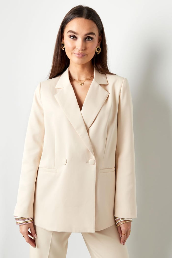 Schlichter Basic-Blazer Lachsfarben S Bild2