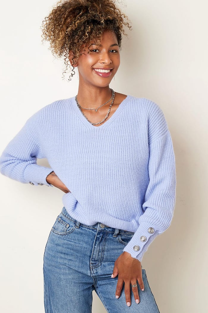 Pullover mit Knöpfen Rosa S/M Bild2