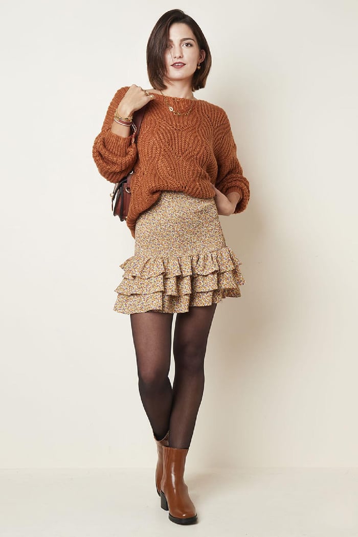Falda Radiant Mostaza S h5Imagen3