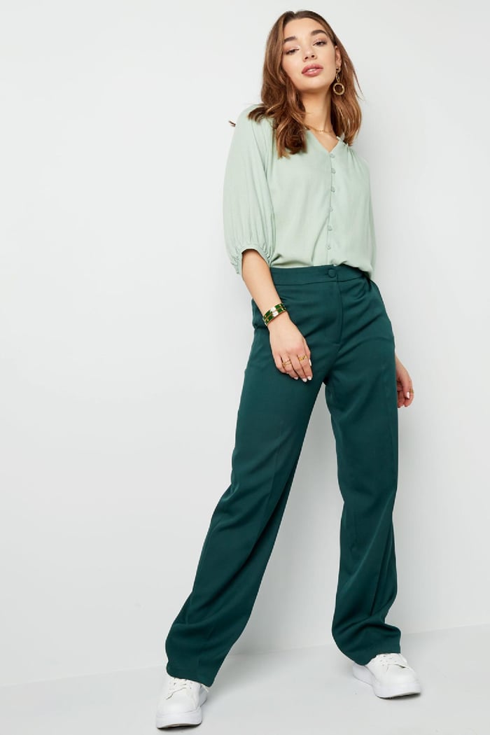 Blusa basica con bottoni Coral S h5Immagine5