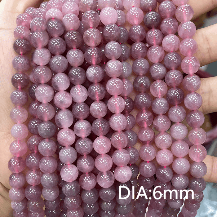 1 String süße Madagaskar Rosenquarz Natursteine Schmuck Perlen