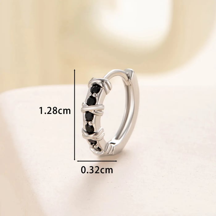 1 Stück einfache Serie einfache geometrische Kupfer keine Beschichtung Material Zirkon Frauen Creolen