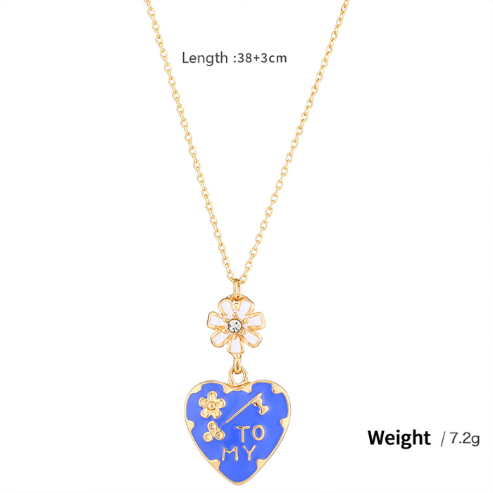1 Stück Romantische Serie Elegante Herz Legierung Damen Anhänger Halsketten Bild9