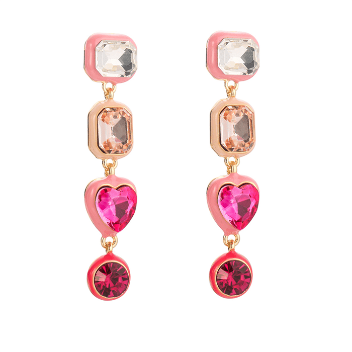 1 Piece Dazzling Style Chic Pink Heart & Butterfly Shape Gold Color Alloy Women's Charm Bracelets h5Picture7