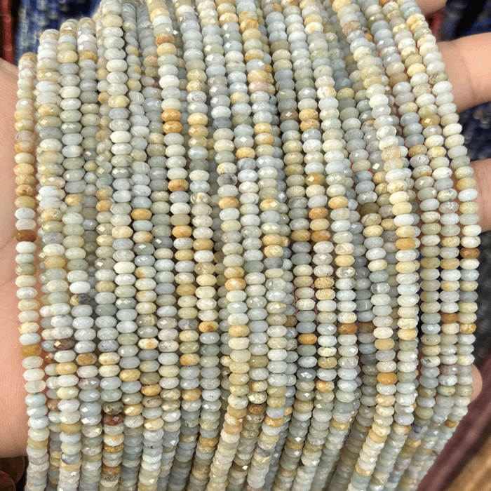 1 String Exquisite Natural Stone Jewelry Beads(DIA:2*4mm) h5Picture3