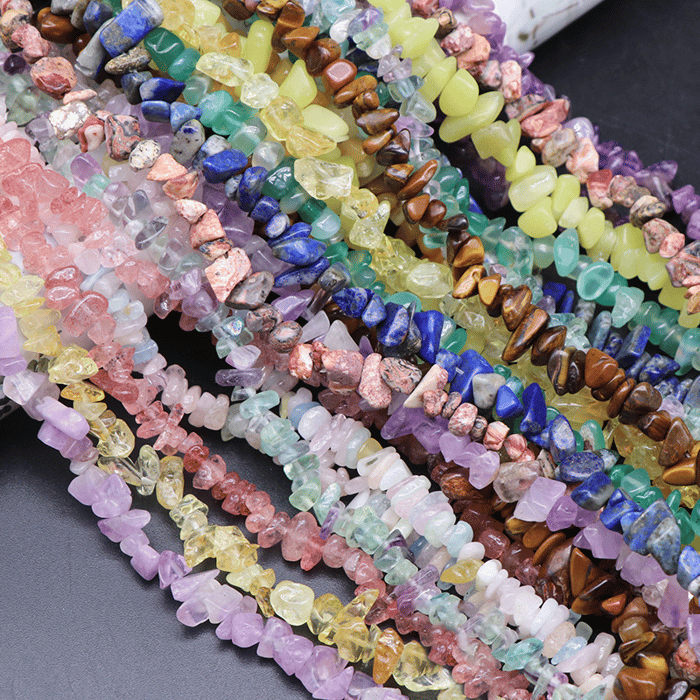 1 String Crystal Gravel Natural Stone Casual Shape Jewelry Beads(Bead Size:3-5mm/5-8mm) h5Picture2
