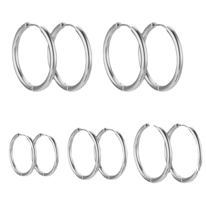 1 Piece Simple DIY Hoop Stainless Steel Jewelry Closures