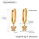 Q065-Golden Butterfly Zircon U-Shaped Earrings Picture4