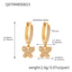 Q070-Golden Butterfly Full Diamond Zircon Earrings Picture9