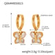 Q064-Golden Butterfly Zircon Earrings Picture3