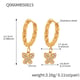 Q066-Golden Butterfly Zircon Earrings Picture5