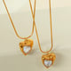 XL197 White Zircon Gold Necklace Picture3