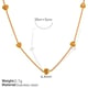 XL135 vertical heart gold necklace