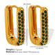 EH315 Green Diamond Gold Earrings