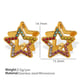 EH682 Color Diamond Star Shape Gold Clip Earrings Picture15