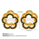EH684 Green Diamond Flower Shape Gold Clip Earrings Picture10