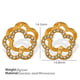 EH684 White Diamond Flower Shape Gold Ear Clip Picture12