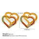 EH686 Color Diamond Heart Shape Gold Ear Clip Picture7