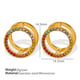 EH688 Colored Diamond Round Gold Clip Earrings Picture3