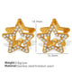 EH683 White Pearl Star Shape Gold Ear Clip Picture13