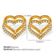 EH687 White Pearl Heart Shape Gold Earrings Picture5