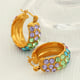 EH188 colorful rhinestone gold earrings Picture2