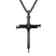 【1258】Ciondolo nero + catena abbinata (catena di perle quadrate 3*55CM) Immagine2