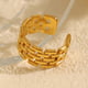 JZ111 US 7# non-adjustable gold ring