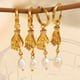EH811 Freshwater Pearl Gold Earrings