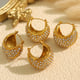 EH809 White Diamond Gold Earrings