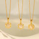XL332 White Cat's Eye Gold Necklace