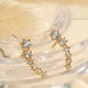 EH830 White Zirconium Gold Earrings