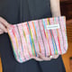 Large size. Woolen striped pink Picture2