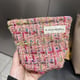 Trapezförmig. Glänzende Seide Chanel Style Pink Bild3