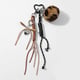 Brown plush ball bow keychain Picture2