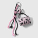 1 purple plush leopard keychain