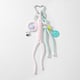 1 pink hanging string star smiley face keychain