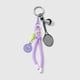 Purple smiling face racket keychain 1