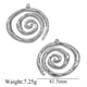 Single Hole Spiral Pendant - Steel Picture2