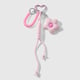 1 pink plaid flower keychain Picture3